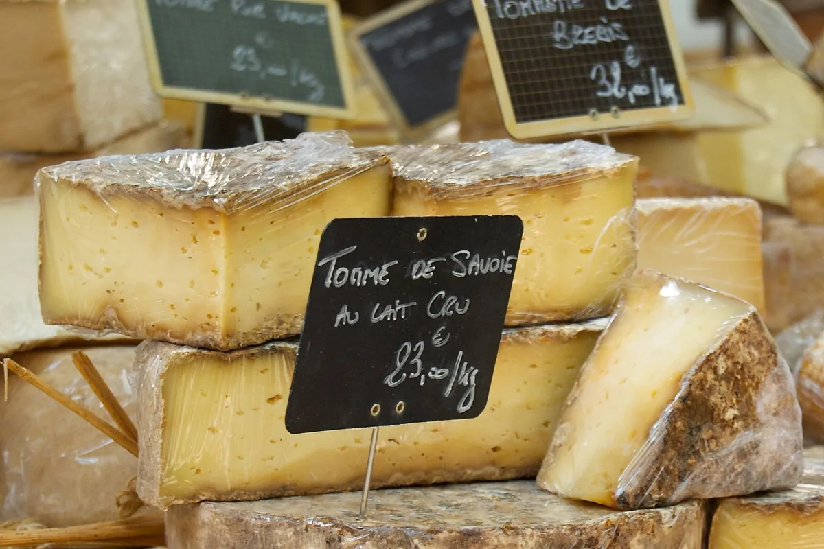 French cheeses at a produce market (representative image)